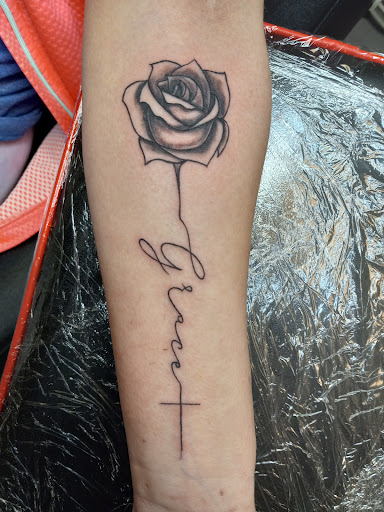 Explore lower arm tattoo ideas, creative tattoo ideas in Warner Robins, available at McDonald Ink