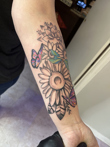 Explore happiness tattoo ideas, creative tattoo ideas in Cincinnati, available at Enchanted Ink