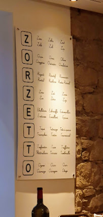 Restaurant Zorzetto à Nice (la carte)