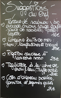 Restaurant italien Pastamore à Paris (le menu)