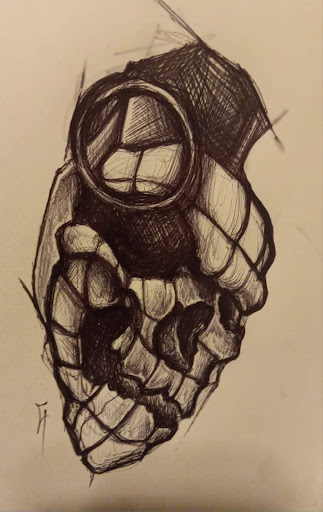 Find mens skull tattoo ideas for your next unique tattoo in Dixon at Ink on the left