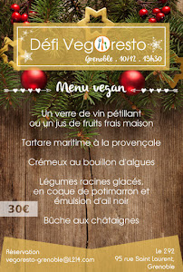 Menu / carte de DEUX NEUF DEUX Restaurant-Ateliers Culinaires à Grenoble