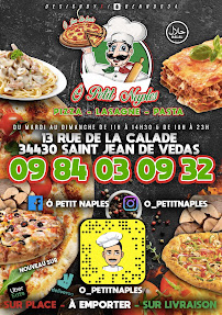 Menu / carte de Ô Petit Naples à Saint-Jean-de-Védas