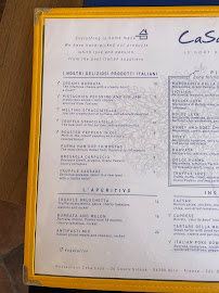 Restaurant italien Casa Leya à Nice (la carte)