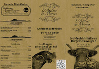 Menu du Restaurant Burger Clermont-fd : L'Atelier de Marius à Clermont-Ferrand