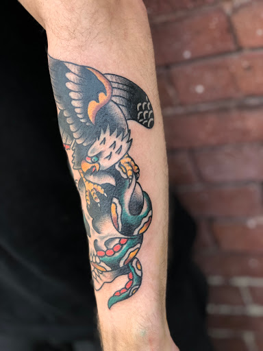 Explore mural tattoo ideas, creative tattoo ideas in Concord, available at Sterling Tattoo Club