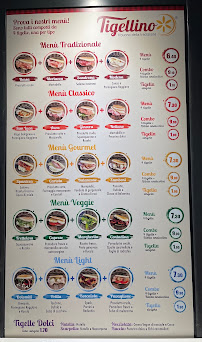 Menu / carte de Tigellino à Bologna