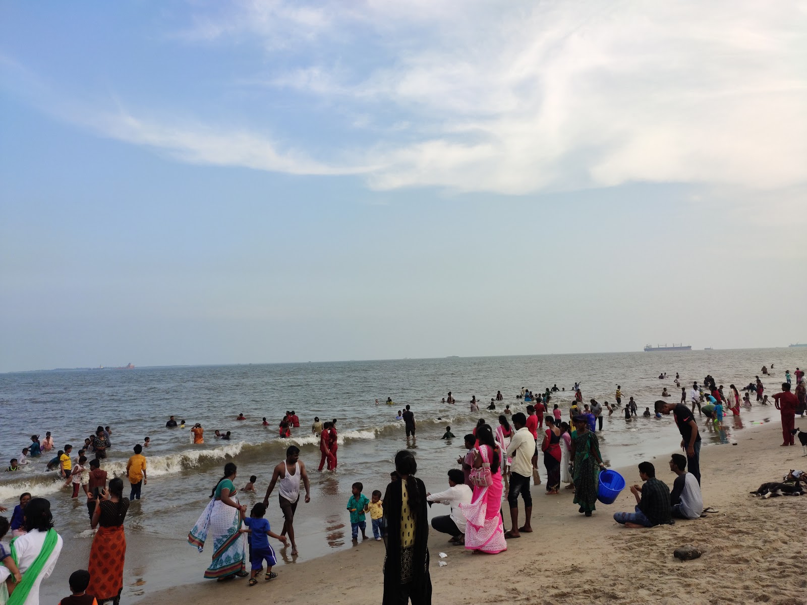Kakinada Beach的照片 带有长直海岸