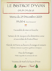 Menu / carte de Restaurant Le Bistrot d'Yvan à Saint-Raphaël
