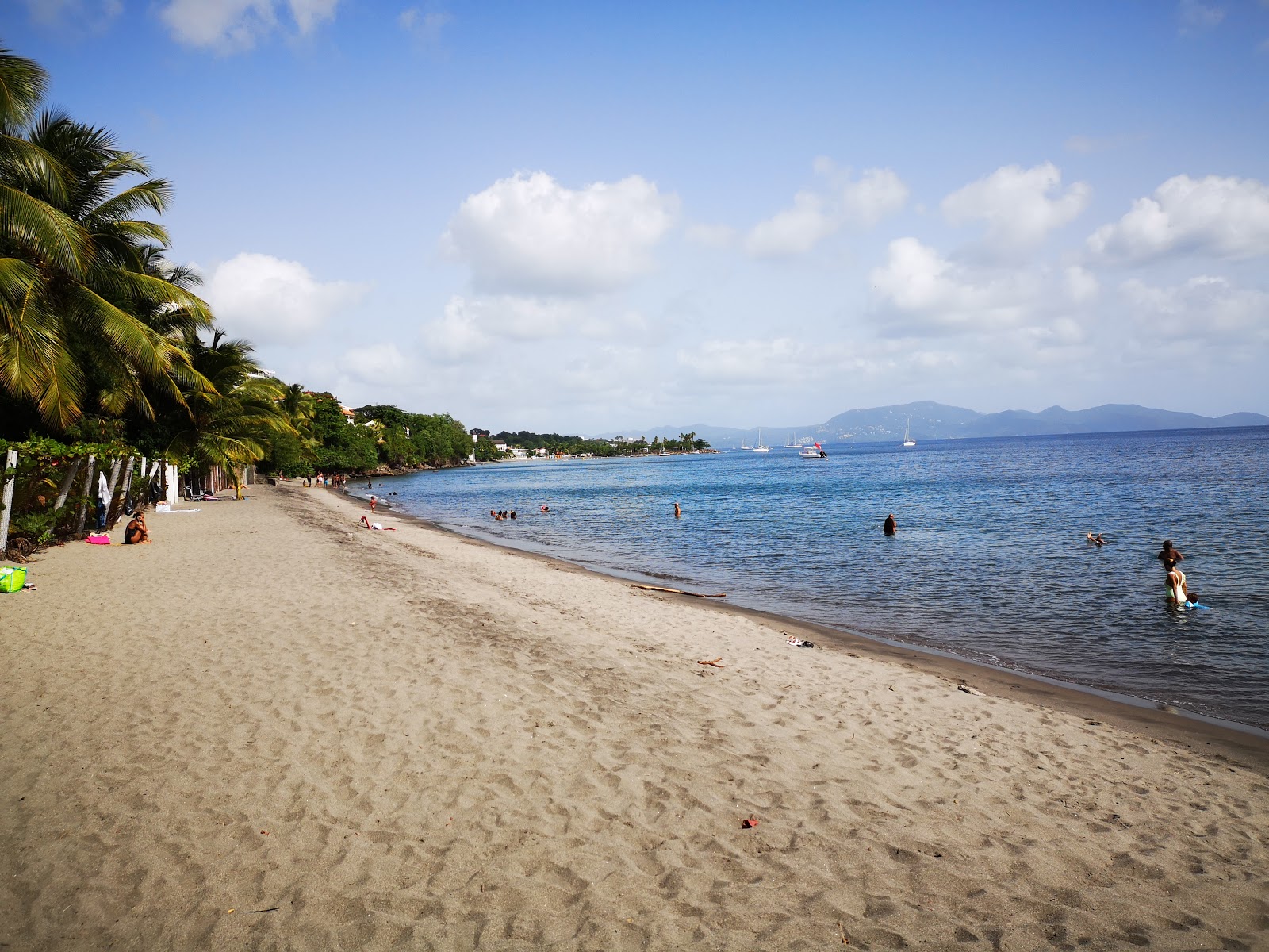 Foto di Plage de l'Anse Collat con una superficie del sabbia di conchiglie beige