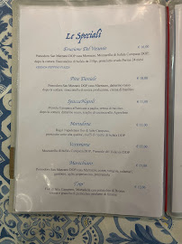 Menu / carte de Ristorante Pizzeria O'Vesuvio Marina di Massa à Massa