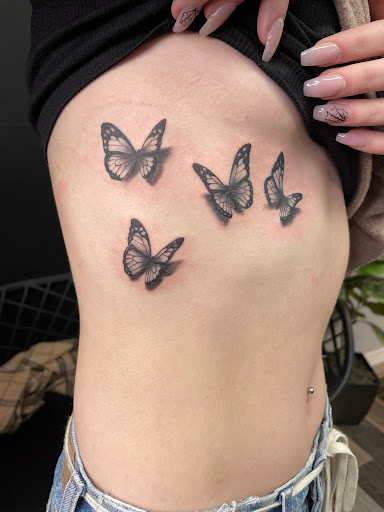 Explore chest plate tattoo ideas, creative tattoo ideas in Elmira, available at Silva Ink Gallery