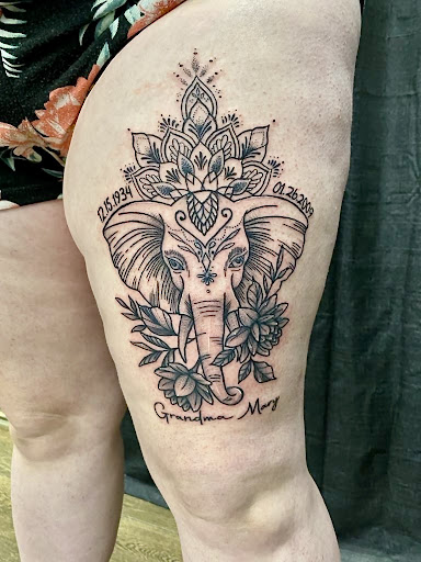 Explore dark side of the moon tattoo ideas, creative tattoo ideas in Shelbyville, available at Stage Left Tattoo and Piercing
