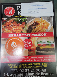 Restaurant turc Pacha Kebab à Chartres - menu / carte