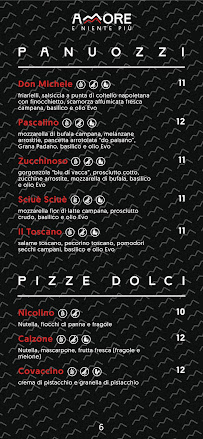 Carte du Pizzeria Ammore e niente più à Florence