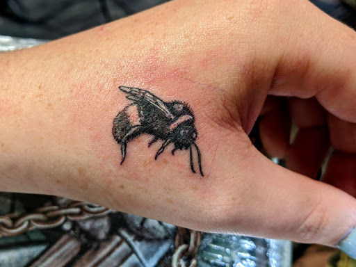 Explore triple moon tattoo ideas, creative tattoo ideas in Brick, available at Hand Forged Tattoo