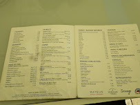 Menu / carte de Borda d'Água à Costa da Caparica