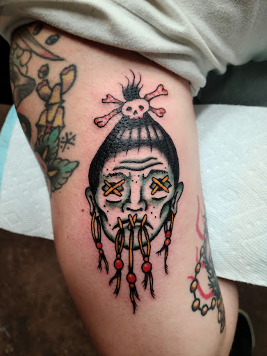 Explore background shading tattoo ideas, creative tattoo ideas in Fort Worth, available at Panther City Tattoo