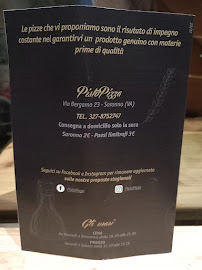 Menu du PistoPizza di Pistone Ivan à Saronno