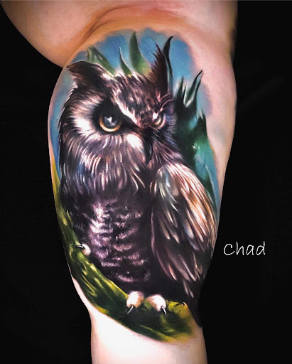 Explore tattoo background shading ideas, creative tattoo ideas in Sanford, available at Venom Ink Tattoo