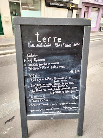 Restaurant français Terre Restaurant à Paris (le menu)