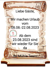 Restaurant Pizzeria Mühle à Lörrach menu