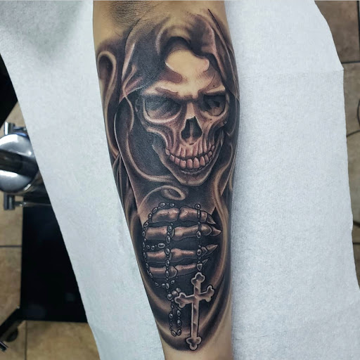 Explore rhino tattoo ideas, creative tattoo ideas in Colorado Springs, available at West Side Tattoo