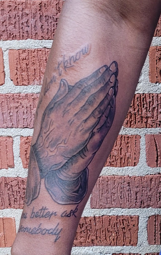 Explore angel neck tattoo ideas, creative tattoo ideas in Meridian, available at SK-Tattoo1