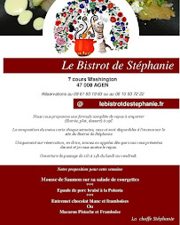 Restaurant français Le Bistrot de Stéphanie, Disciple d'Escoffier agenais à Agen (la carte)