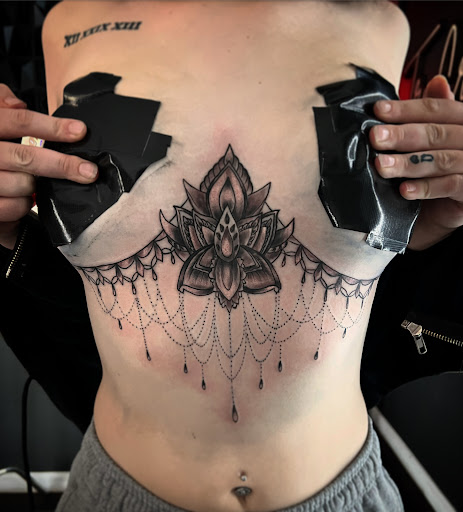 Explore leg tattoo ideas with meaning, creative tattoo ideas in Medina, available at Greasers Ink