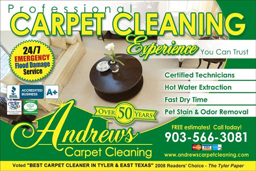 Carpet Cleaning Service «Andrews Carpet Cleaning», reviews and photos, 2702 Calloway Rd, Tyler, TX 75707, USA