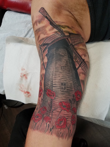 Explore chest to shoulder tattoo ideas, creative tattoo ideas in Charleston, available at Broken Lantern Tattoo