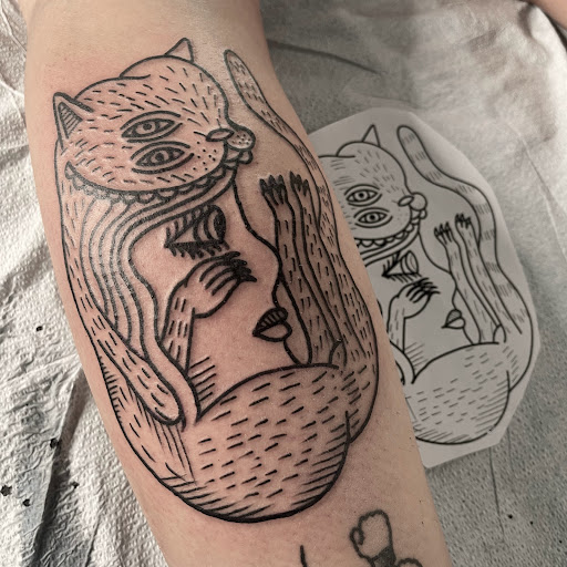 Explore leg tattoo ideas small, creative tattoo ideas in Buffalo, available at True Gloom Tattoo Studio