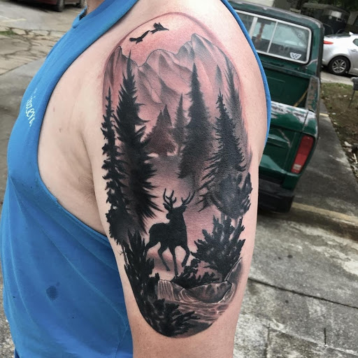 Explore mens tattoo wedding ring ideas, creative tattoo ideas in Calhoun, available at A Sailors Grave Tattoo Parlor