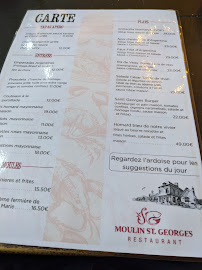 Menu / carte de Le Moulin Saint Georges à Pennedepie