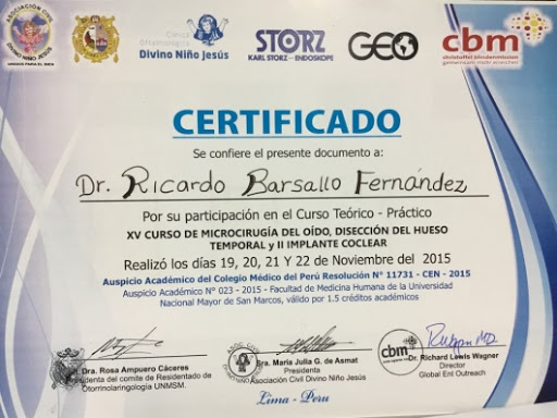 Dr. Ricardo Barsallo, Otorrino