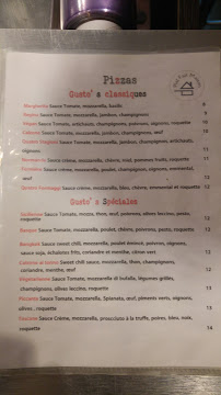 Menu / carte de Chez Gusto Bar à Pizza à Paris
