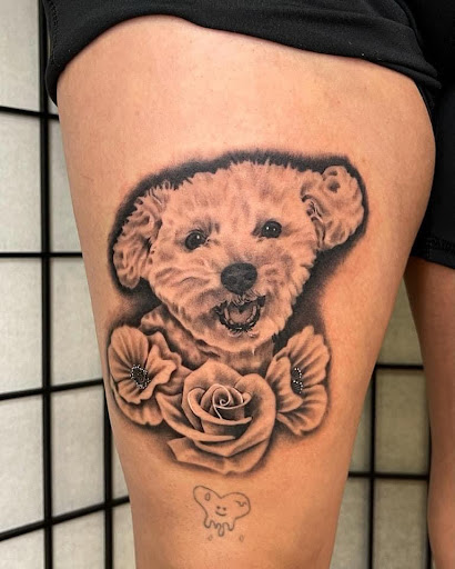 Explore master chief tattoo ideas, creative tattoo ideas in Kenosha, available at Kenosha Tattoo Company