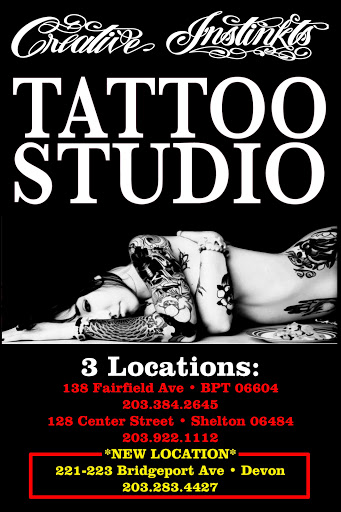 Tattoo Shop «Creative Instincts Tattoo Shelton», reviews and photos, 128 Center St, Shelton, CT 06484, USA