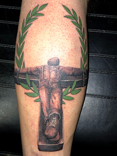 Explore cross tattoo idea, creative tattoo ideas in Savannah, available at Tatlyfe Studios