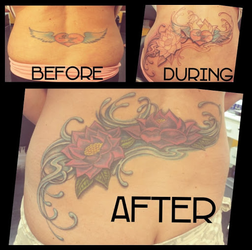 Explore thigh tattoos ideas for guys, creative tattoo ideas in Orange, available at Orange County Tattoos