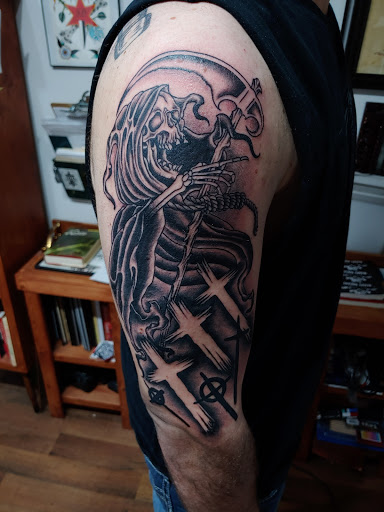 Explore dc comic tattoo ideas, creative tattoo ideas in Bargersville, available at Angels and Demons Tattoo