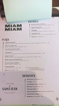 LE SAINT JEAN à Bordeaux carte