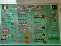 Menu du Fast Food Imperia à Imperia