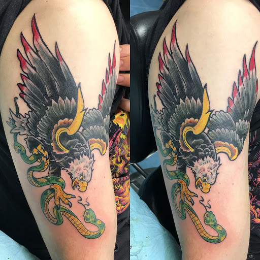 Explore witch tattoo ideas, creative tattoo ideas in Aurora, available at Ronin Tattoo Studio INC