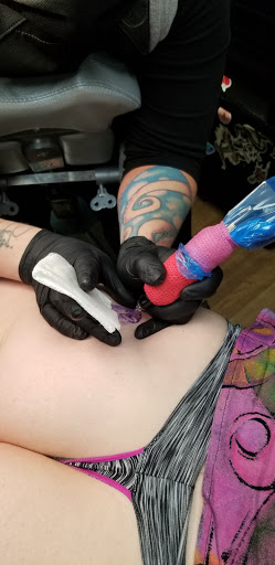 Explore knee ditch tattoo ideas, creative tattoo ideas in Hayward, available at Three Tentacles Tattoo Studio