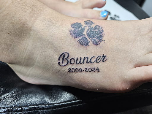 Explore mens family sleeve tattoo ideas, creative tattoo ideas in Angola, available at Hoodlum Ink