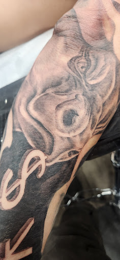 Explore pacman tattoo ideas, creative tattoo ideas in Missoula, available at Montana Tattoo Company