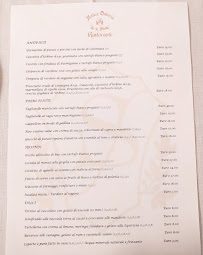 Menu du Ristorante Antica Osteria Da La Stella à Urbino