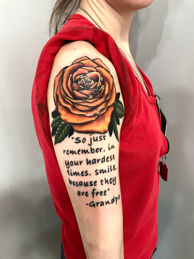 Explore saw movie tattoo ideas, creative tattoo ideas in Kansas City, available at Golden Stag Tattoo and Gallery